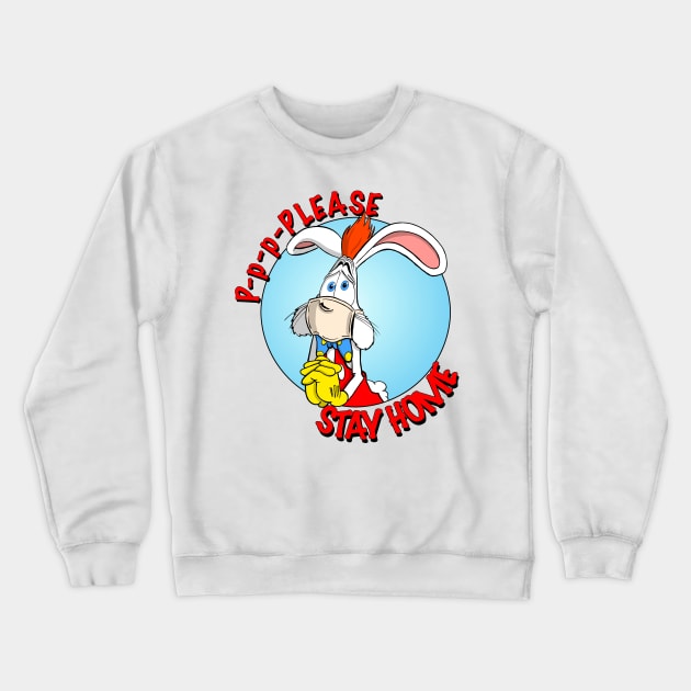 Social Distancing Roger Crewneck Sweatshirt by Axton Kahler Art